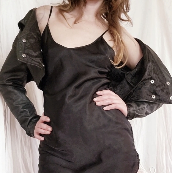 Vintage 1980s moto jacket, Back leather jacket, designer size Medium - Picture 3 of 15